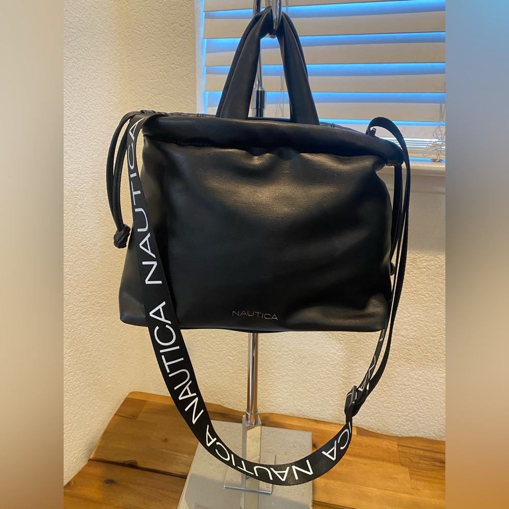 Nautica Black Sleek Modern Design Handbag